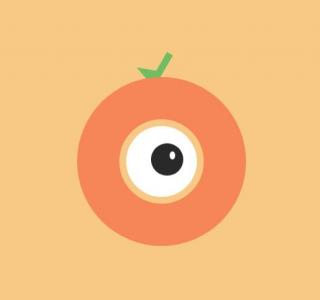 CSS设计具有单眼睛的卡通怪物橙子