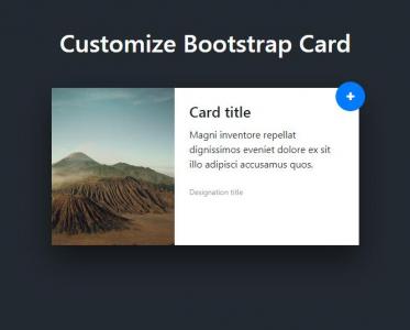 带图标按钮的自定义Bootstrap卡片