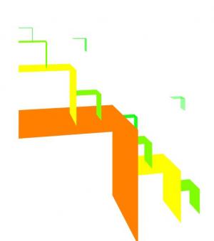超炫且动态旋转的彩色分形楼梯