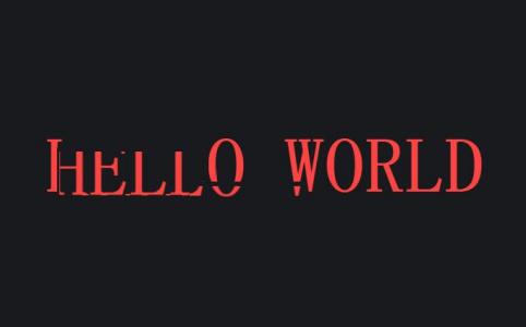 CSS出现故障的hello world文本