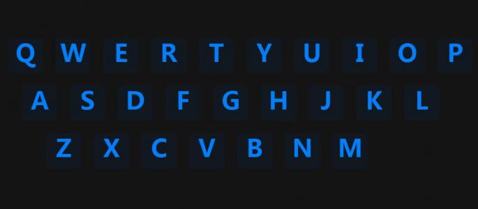 CSS网格模拟键盘字母排版布局