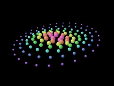 科学模拟彩色行星3D旋转动画特效