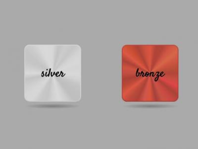 4种带阴影样式的纯CSS金属按钮