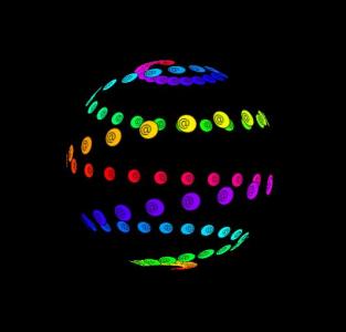 绚丽彩虹粒子球体CSS绘制动画特效