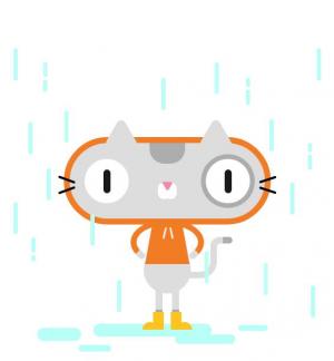 CSS绘制下雨的小猫动画特效