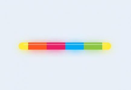 简单彩虹色移动的SVG灯光进度条