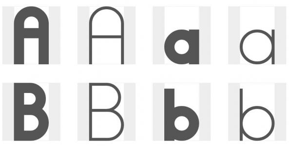 响应式设计粗体对比的纯CSS字母表
