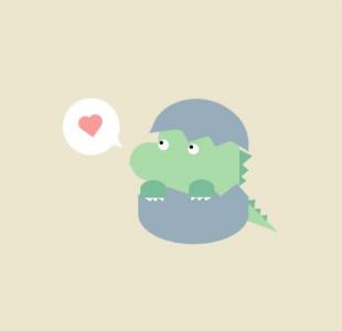 CSS简单绘制卡通恐龙破壳动画