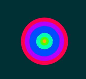 JavaScript彩色圆圈无限缩放特效