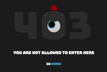 含警报灯闪烁的HTML5 403禁止页面