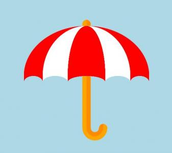 CSS色彩属性简单绘制卡通雨伞图像