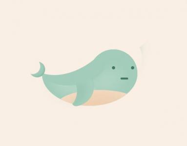 CSS可爱鲸鱼画像点击表情动画特效