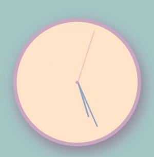 制作带阴影的JS粉色圆形动画时钟