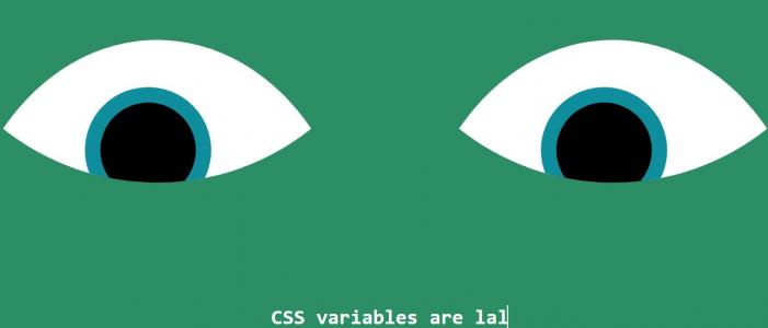 CSS变量控制眼睛旋转和滚动动态背景