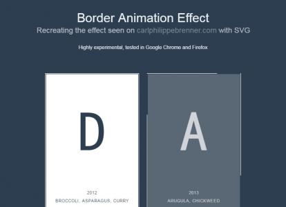 CSS3卡片悬停SVG边框动画效果