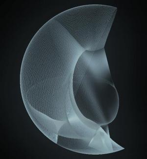 超炫透明设计canvas卷曲噪音球动画