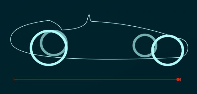 滑块拖拽简笔画汽车进化过程代码