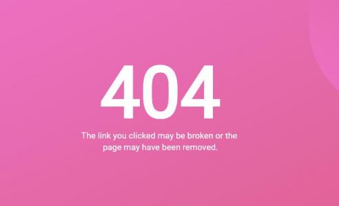 红色大气HTML5网站404页面设计
