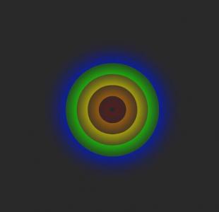 显隐带荧光特效的CSS3圆形随机动画