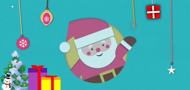 HTML5圣诞老人说圣诞快乐动画特效