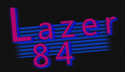 CSS Lazer84 字体半色调文字效果