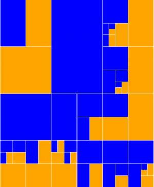 蓝色与橙色背景移动光标动态网格