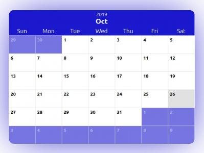 可设置日期描述的JavaScript日历