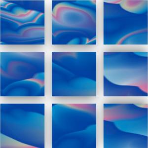 九宫格布局深蓝色SVG湍流动画图案