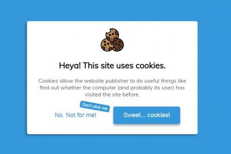 HTML5棘手的饼干确认弹窗