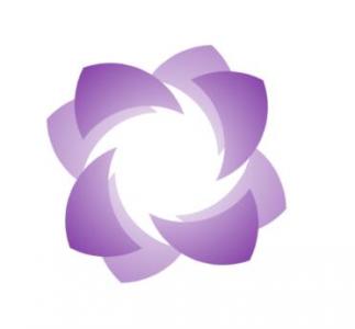 jQuery SVG紫蓝色花儿花瓣旋转动画