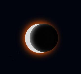 CSS动画模拟日食和太阳碰撞场景