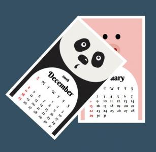 jQuery简单的卡通创意日历表图像