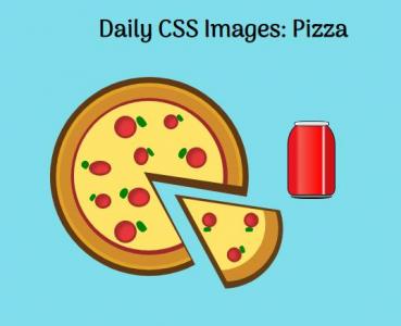 简单的纯CSS披萨和可口可乐卡通图像