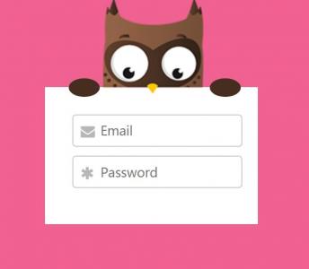 jQuery带猫头鹰图像的邮件登录框