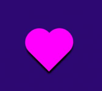 简单形状设计纯CSS阴影紫色爱心