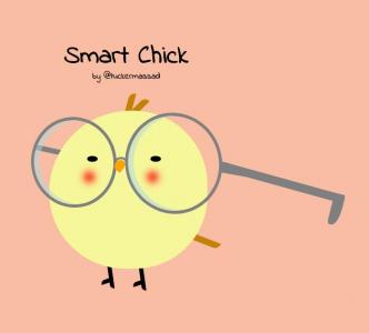 纯CSS绘制带眼睛的可爱小鸡动画
