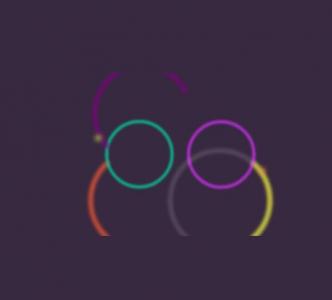 CSS彩色奇怪的圆形装载机动画旋转