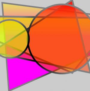 jQuery盒子内彩色几何图形动画翻转