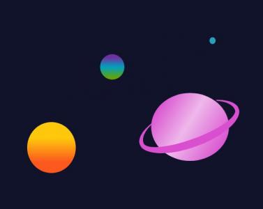 CSS简单绘画银河中各种星球画像