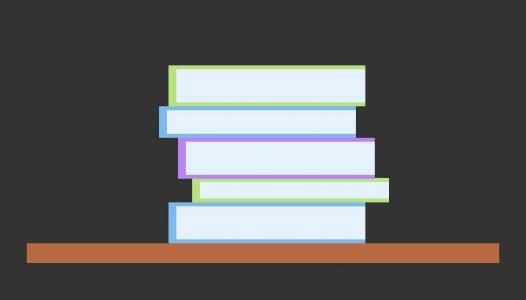 HTML5+CSS3简单书籍堆栈摆放效果