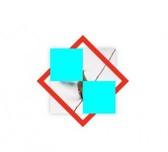 小方块和正方形重叠元素展示代码