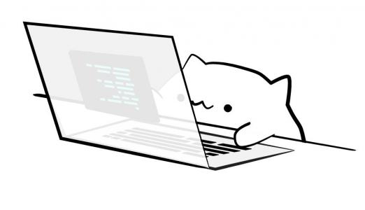 JS CSS邦戈猫敲代码动画特效