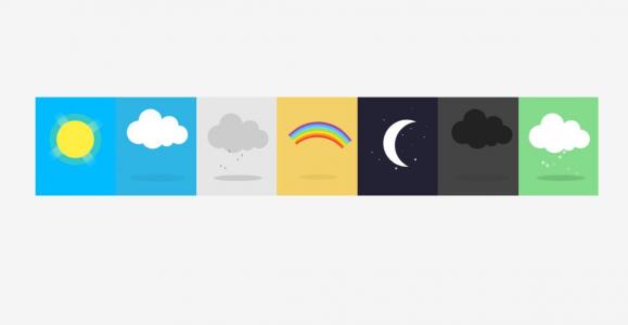7种纯CSS3 SVG天气动画图标
