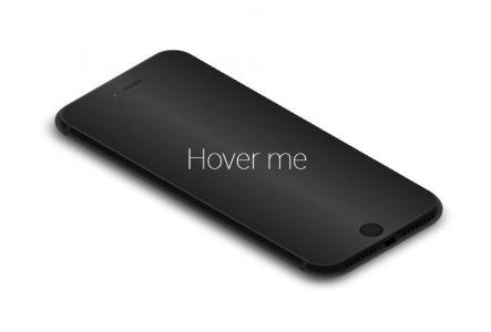 悬停浮动带阴影特效的iPhone7手机