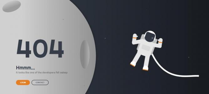 HTML5空间站宇航员404找不到页面