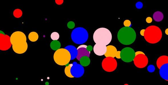 Canvas鼠标经过彩色气泡增多特效