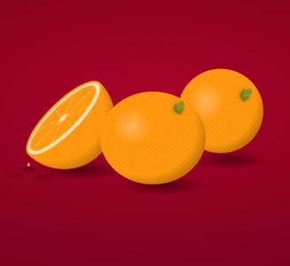 3D带阴影纯CSS3绘制橙子动画特效