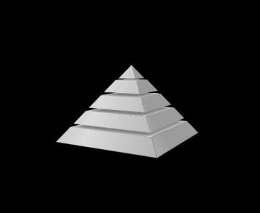 HTML5 SVG彩色金字塔叠加旋转动画