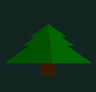 纯CSS绘制3D立体松树动画旋转