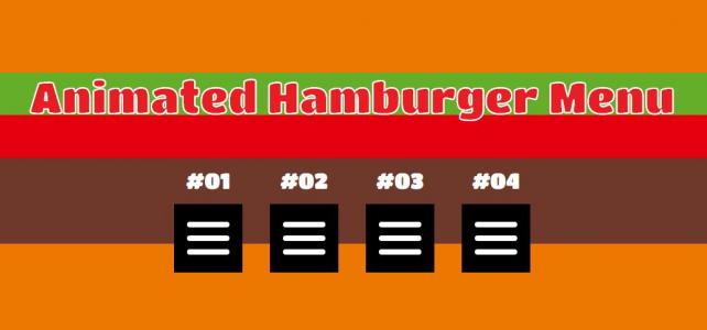 jQuery移动端动画汉堡菜单字体图标